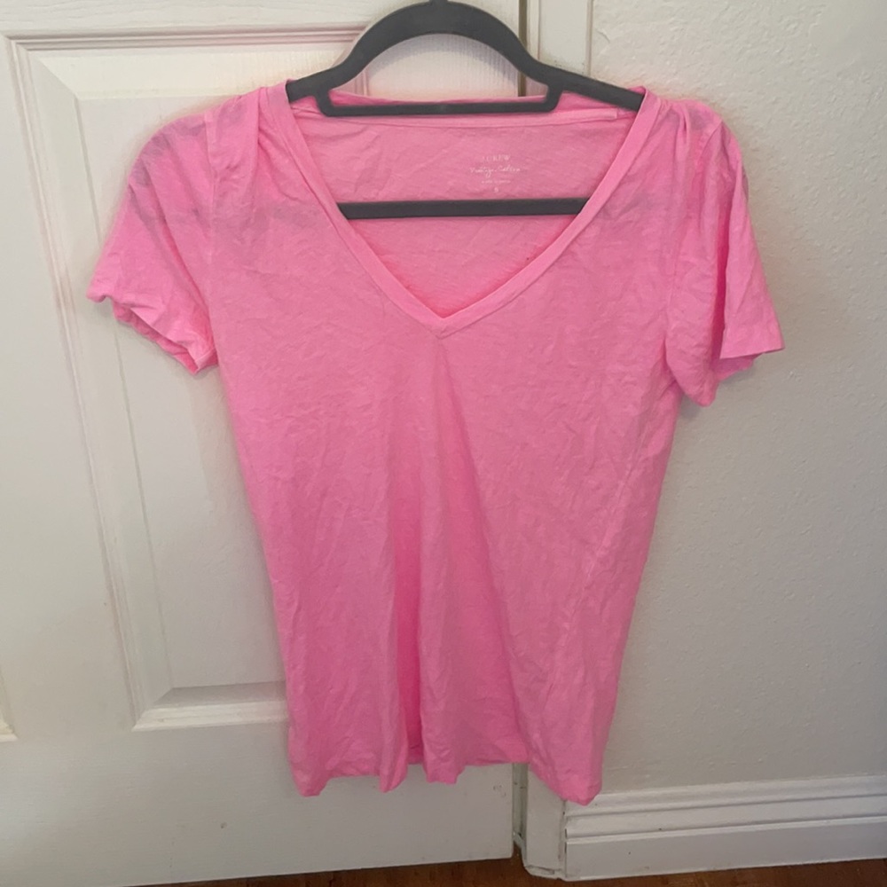 Neon pink v neck